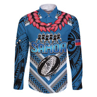 Custom Manuma Samoa Rugby Family Matching Off The Shoulder Long Sleeve Dress and Hawaiian Shirt Ula fala Samoan Siva Tau Tribal