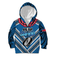 Custom Manuma Samoa Rugby Kid Hoodie Ula fala Samoan Siva Tau Tribal