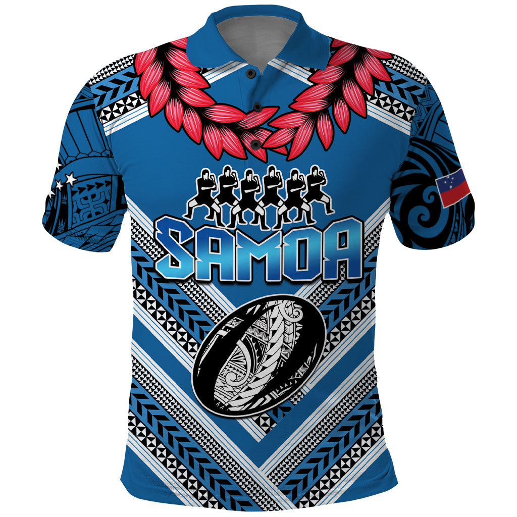 Custom Manuma Samoa Rugby Polo Shirt Ula fala Samoan Siva Tau Tribal