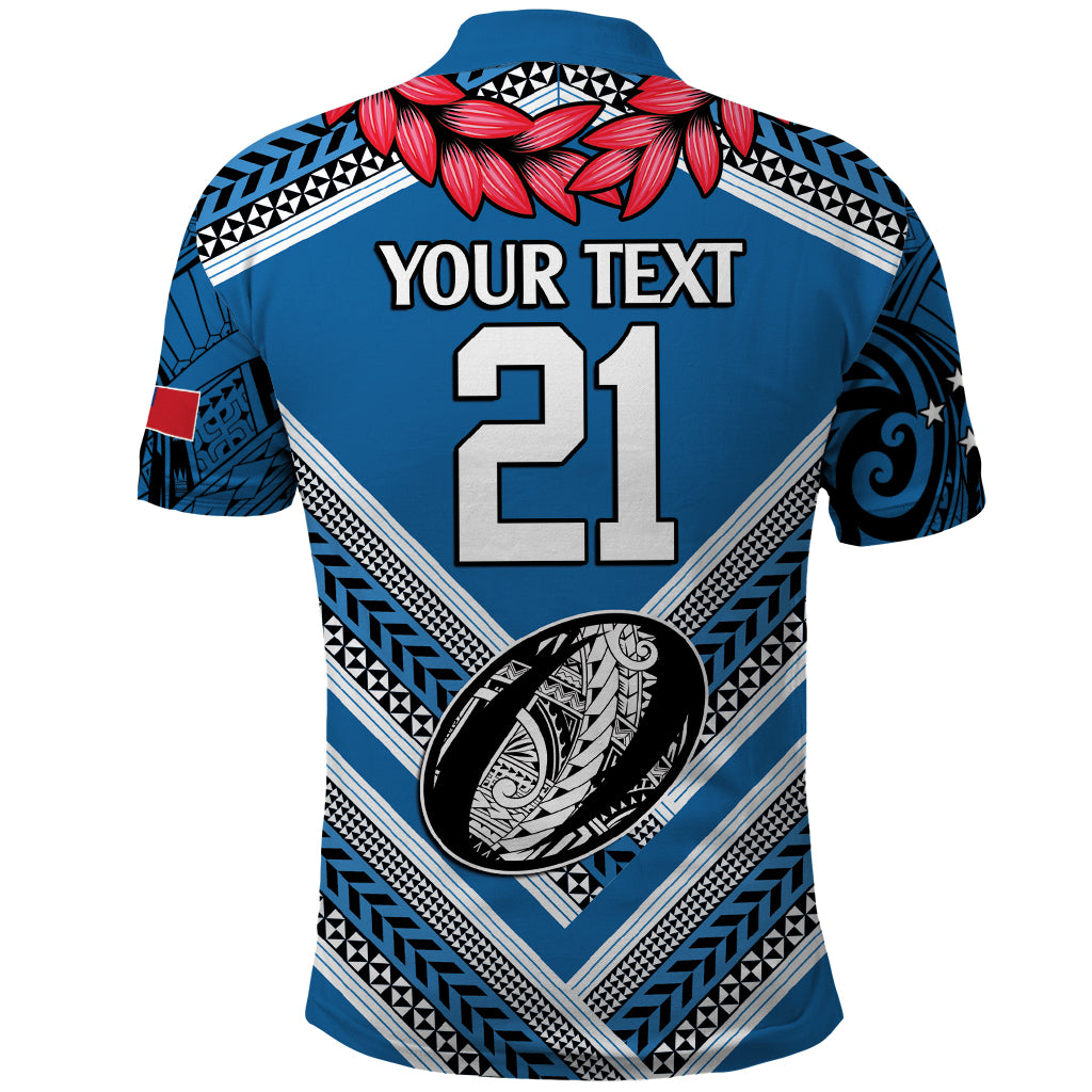 Custom Manuma Samoa Rugby Polo Shirt Ula fala Samoan Siva Tau Tribal