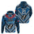 Custom Manuma Samoa Rugby Zip Hoodie Ula fala Samoan Siva Tau Tribal