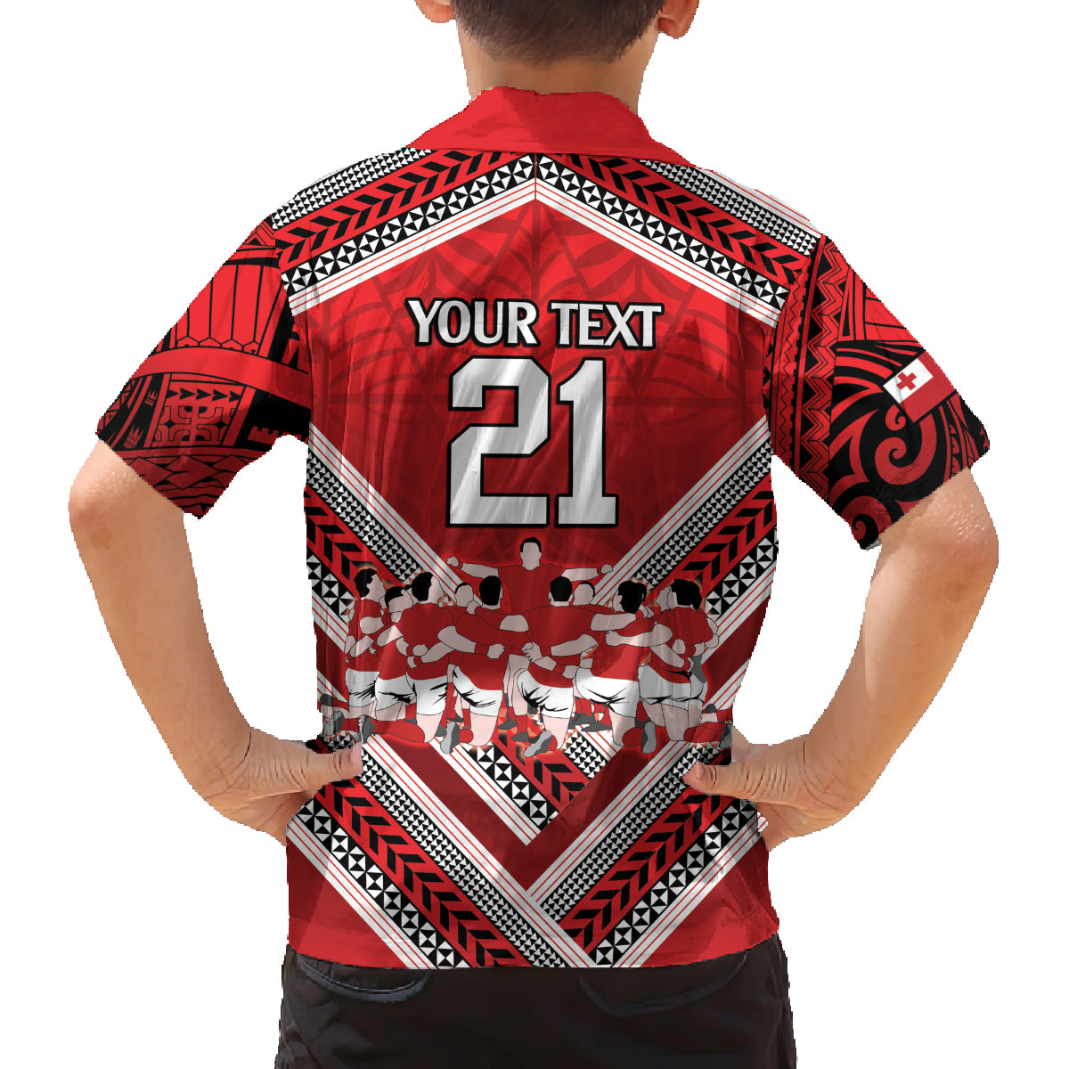 Custom Tonga Rugby Family Matching Long Sleeve Bodycon Dress and Hawaiian Shirt Tonga Sipi Tau Ngatu Tribal Pattern LT9 - Polynesian Pride
