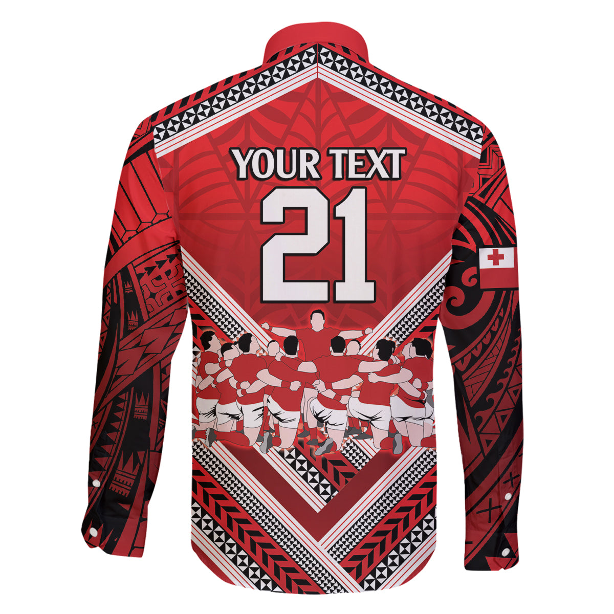 Custom Tonga Rugby Family Matching Long Sleeve Bodycon Dress and Hawaiian Shirt Tonga Sipi Tau Ngatu Tribal Pattern LT9 - Polynesian Pride