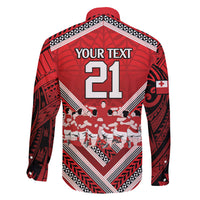 Custom Tonga Rugby Family Matching Long Sleeve Bodycon Dress and Hawaiian Shirt Tonga Sipi Tau Ngatu Tribal Pattern LT9 - Polynesian Pride