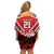 Custom Tonga Rugby Family Matching Off Shoulder Short Dress and Hawaiian Shirt Tonga Sipi Tau Ngatu Tribal Pattern