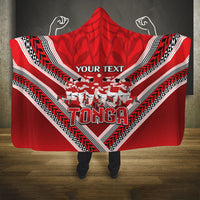 Custom Tonga Rugby Hooded Blanket Tonga Sipi Tau Ngatu Tribal Pattern