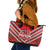 Custom Tonga Rugby Leather Tote Bag Tonga Sipi Tau Ngatu Tribal Pattern