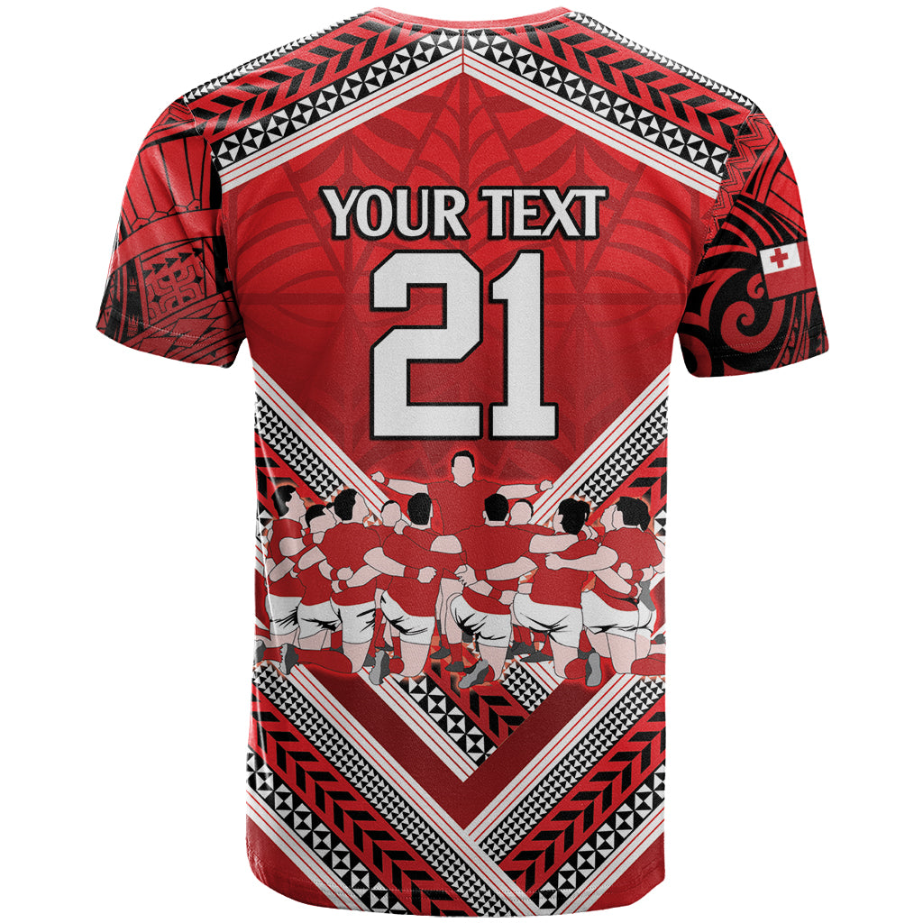 Custom Tonga Rugby T Shirt Tonga Sipi Tau Ngatu Tribal Pattern