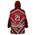 Custom Tonga Rugby Wearable Blanket Hoodie Tonga Sipi Tau Ngatu Tribal Pattern