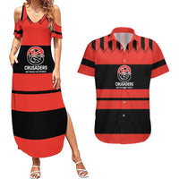 New Zealand Rugby Pacific Custom Couples Matching Summer Maxi Dress and Hawaiian Shirt Whatumoana Classic Retro 2025 LT9 Red - Polynesian Pride