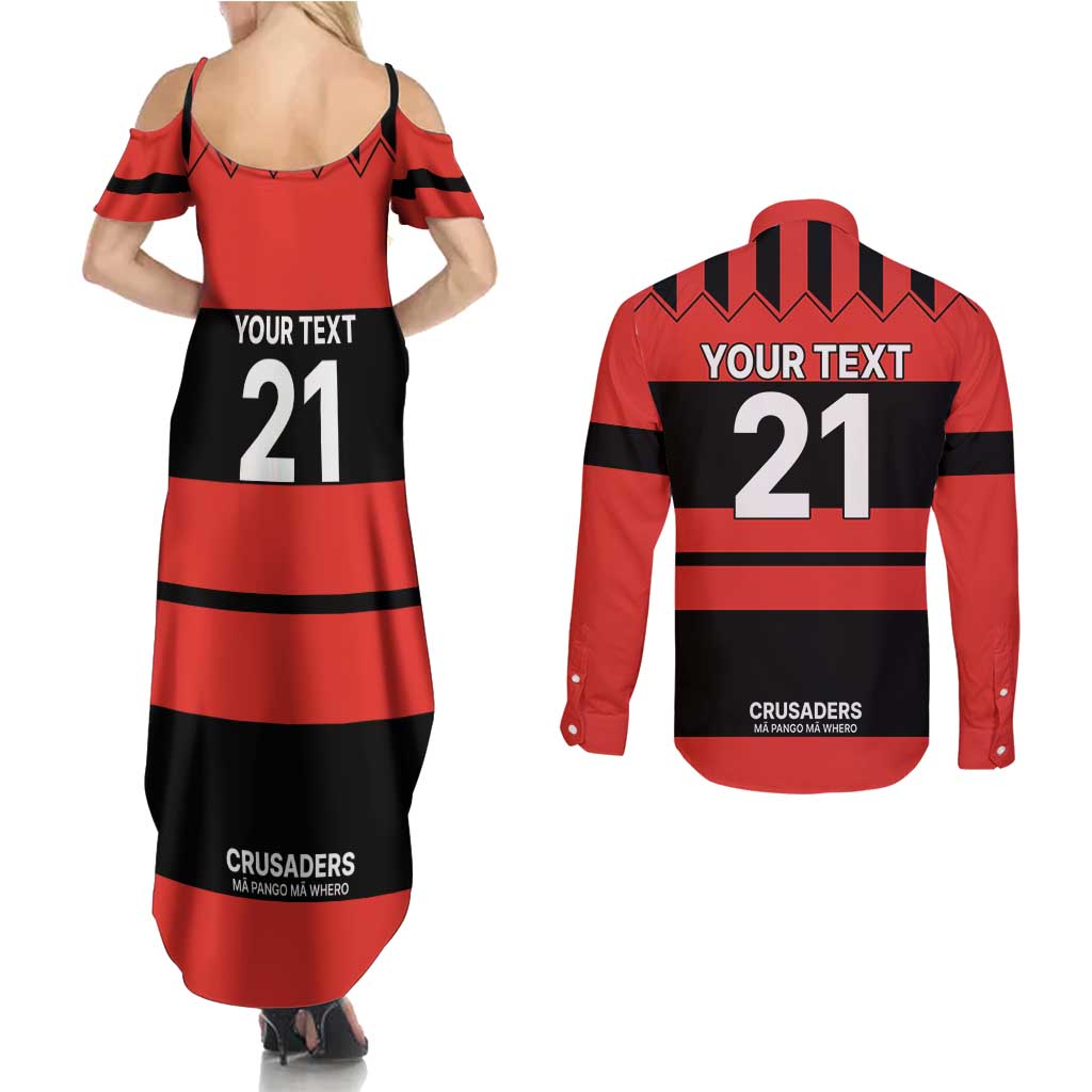 New Zealand Rugby Pacific Custom Couples Matching Summer Maxi Dress and Long Sleeve Button Shirt Whatumoana Classic Retro 2025
