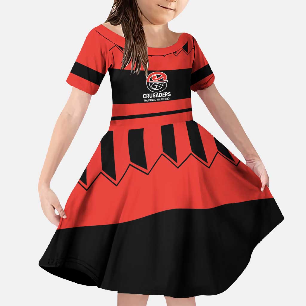 New Zealand Rugby Pacific Custom Family Matching Long Sleeve Bodycon Dress and Hawaiian Shirt Whatumoana Classic Retro 2025 LT9 Daughter's Dress Red - Polynesian Pride