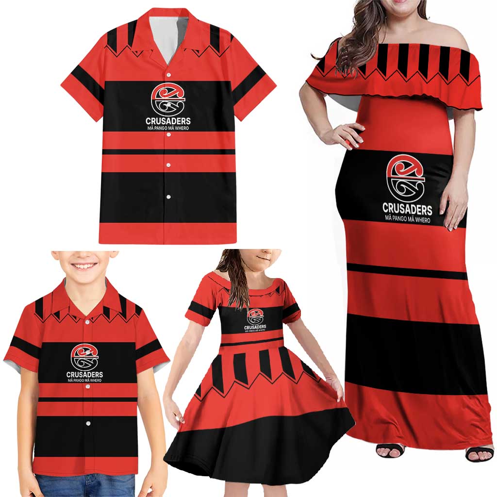 New Zealand Rugby Pacific Custom Family Matching Off Shoulder Maxi Dress and Hawaiian Shirt Whatumoana Classic Retro 2025