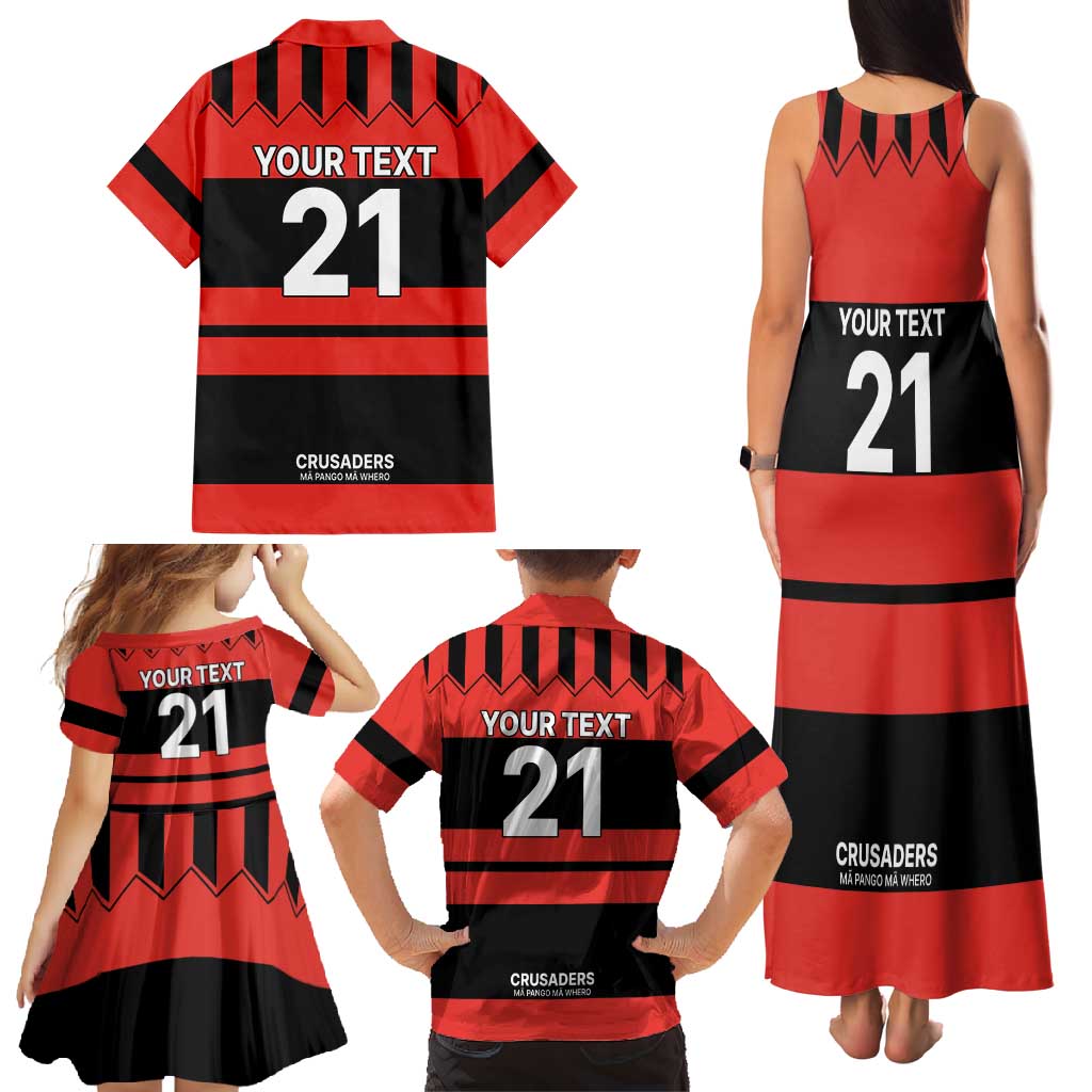 New Zealand Rugby Pacific Custom Family Matching Tank Maxi Dress and Hawaiian Shirt Whatumoana Classic Retro 2025