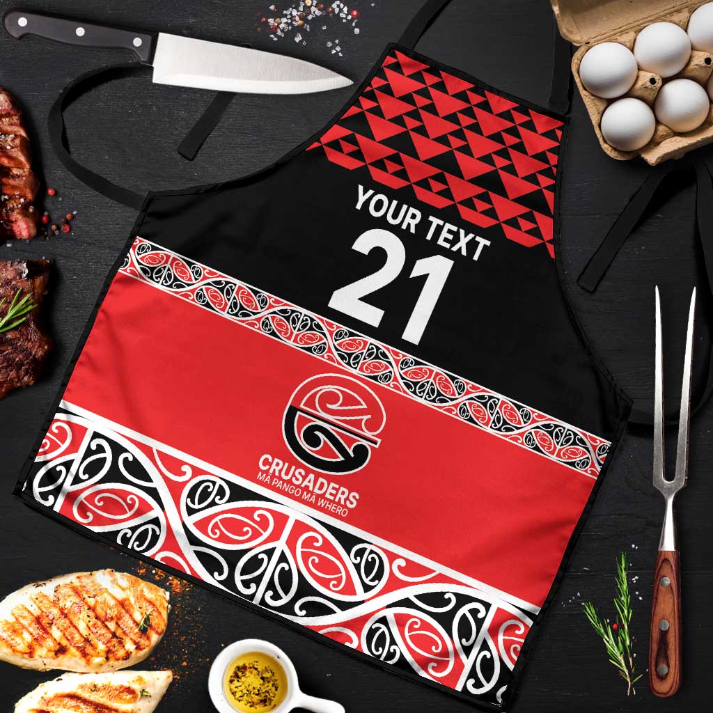 New Zealand Rugby Pacific Custom Apron Whatumoana Maori Kowhaiwhai Pattern - Polynesian Pride