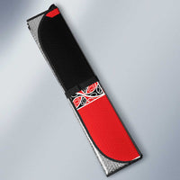 New Zealand Rugby Pacific Custom Auto Sun Shade Whatumoana Maori Kowhaiwhai Pattern - Polynesian Pride