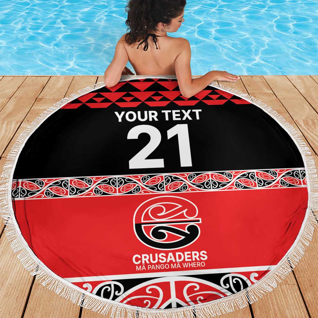 New Zealand Rugby Pacific Custom Beach Blanket Whatumoana Maori Kowhaiwhai Pattern