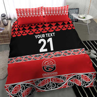 New Zealand Rugby Pacific Custom Bedding Set Whatumoana Maori Kowhaiwhai Pattern