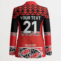 New Zealand Rugby Pacific Custom Blazer Whatumoana Maori Kowhaiwhai Pattern - Polynesian Pride