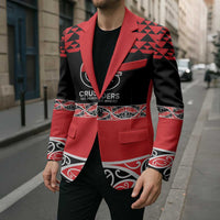 New Zealand Rugby Pacific Custom Blazer Whatumoana Maori Kowhaiwhai Pattern - Polynesian Pride