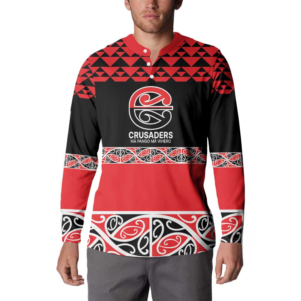New Zealand Rugby Pacific Custom Button Sweatshirt Whatumoana Maori Kowhaiwhai Pattern LT9 - Polynesian Pride