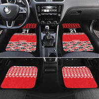 New Zealand Rugby Pacific Custom Car Mats Whatumoana Maori Kowhaiwhai Pattern
