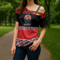 New Zealand Rugby Pacific Custom Cross Shoulder Shirt Whatumoana Maori Kowhaiwhai Pattern - Polynesian Pride