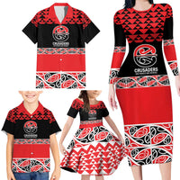 New Zealand Rugby Pacific Custom Family Matching Long Sleeve Bodycon Dress and Hawaiian Shirt Whatumoana Maori Kowhaiwhai Pattern LT9 - Polynesian Pride