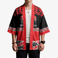 New Zealand Rugby Pacific Custom Kimono Whatumoana Maori Kowhaiwhai Pattern - Polynesian Pride