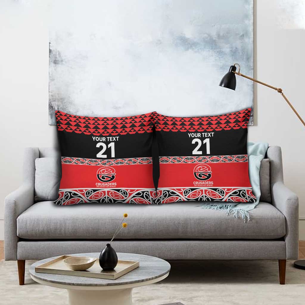 New Zealand Rugby Pacific Custom Pillow Cover Whatumoana Maori Kowhaiwhai Pattern - Polynesian Pride