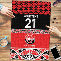 New Zealand Rugby Pacific Custom Puzzle Whatumoana Maori Kowhaiwhai Pattern - Polynesian Pride