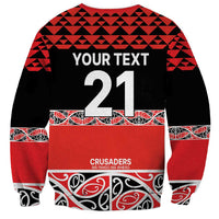 New Zealand Rugby Pacific Custom Sweatshirt Whatumoana Maori Kowhaiwhai Pattern LT9 - Polynesian Pride