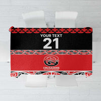 New Zealand Rugby Pacific Custom Tablecloth Whatumoana Maori Kowhaiwhai Pattern