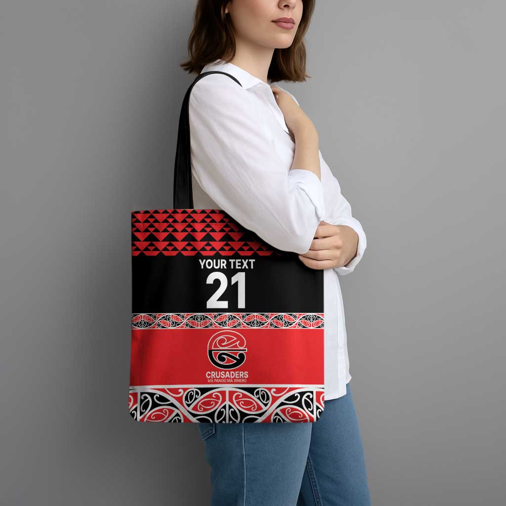 New Zealand Rugby Pacific Custom Tote Bag Whatumoana Maori Kowhaiwhai Pattern - Polynesian Pride