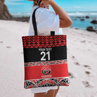 New Zealand Rugby Pacific Custom Tote Bag Whatumoana Maori Kowhaiwhai Pattern - Polynesian Pride