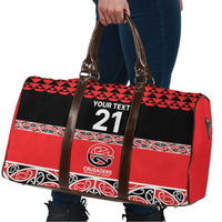 New Zealand Rugby Pacific Custom Travel Bag Whatumoana Maori Kowhaiwhai Pattern - Polynesian Pride