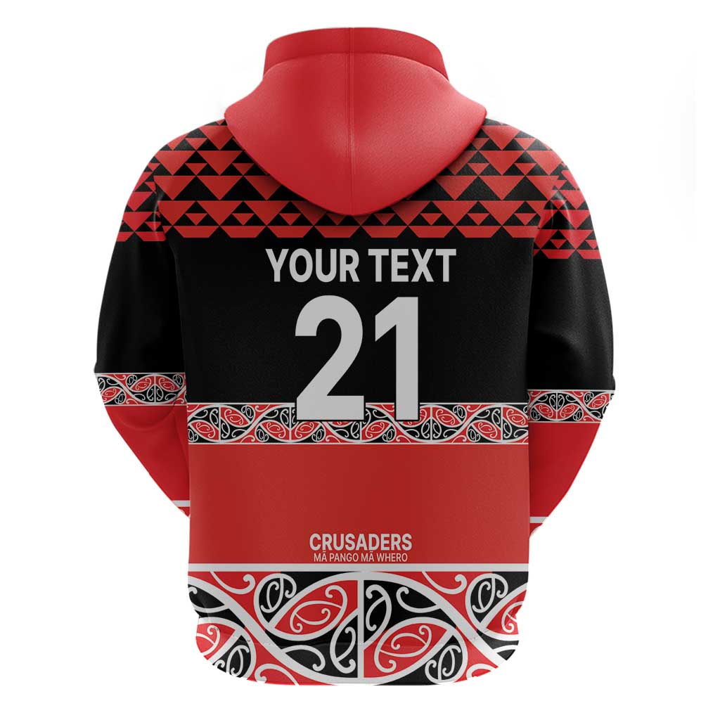 New Zealand Rugby Pacific Custom Zip Hoodie Whatumoana Maori Kowhaiwhai Pattern