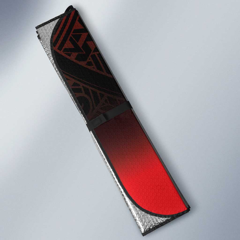 New Zealand Rugby Pacific Custom Auto Sun Shade Whatumoana Maori Tribal Tattoo - Polynesian Pride