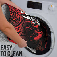 New Zealand Rugby Pacific Custom Bathroom Set Whatumoana Maori Tribal Tattoo - Polynesian Pride