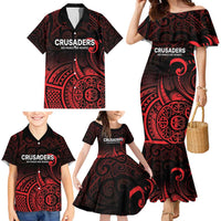 New Zealand Rugby Pacific Custom Family Matching Mermaid Dress and Hawaiian Shirt Whatumoana Maori Tribal Tattoo LT9 - Polynesian Pride