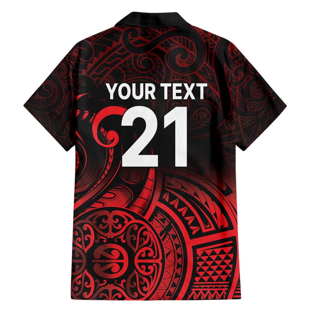 New Zealand Rugby Pacific Custom Family Matching Off Shoulder Maxi Dress and Hawaiian Shirt Whatumoana Maori Tribal Tattoo