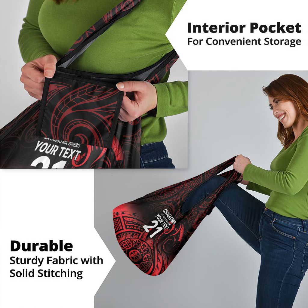 New Zealand Rugby Pacific Custom Grocery Bag Whatumoana Maori Tribal Tattoo