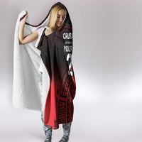 New Zealand Rugby Pacific Custom Hooded Blanket Whatumoana Maori Tribal Tattoo