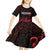 New Zealand Rugby Pacific Custom Kid Short Sleeve Dress Whatumoana Maori Tribal Tattoo