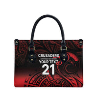 New Zealand Rugby Pacific Custom Leather Bag Whatumoana Maori Tribal Tattoo - Polynesian Pride