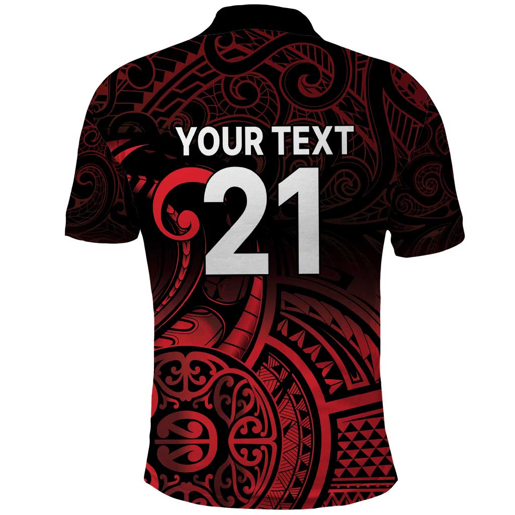 New Zealand Rugby Pacific Custom Polo Shirt Whatumoana Maori Tribal Tattoo