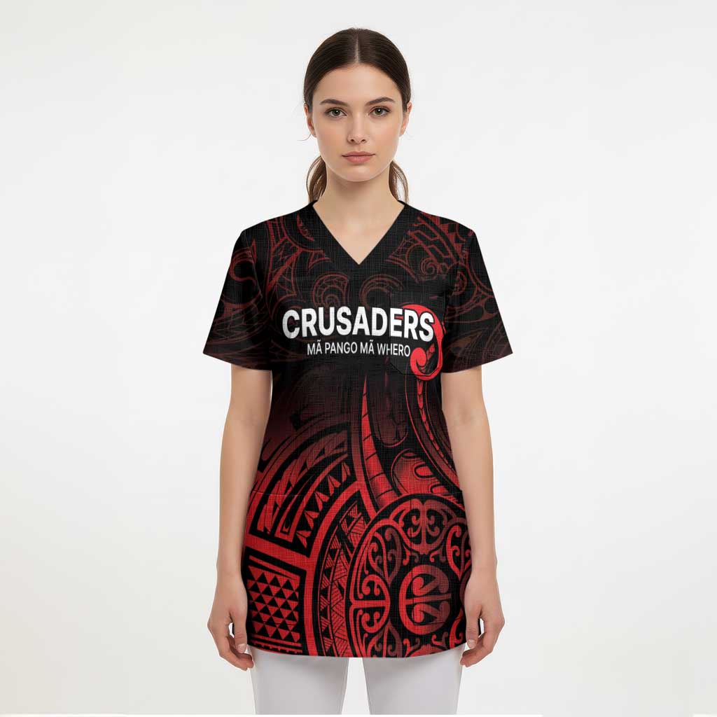 New Zealand Rugby Pacific Custom Scrub Top Whatumoana Maori Tribal Tattoo - Polynesian Pride