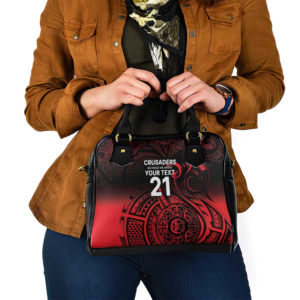New Zealand Rugby Pacific Custom Shoulder Handbag Whatumoana Maori Tribal Tattoo