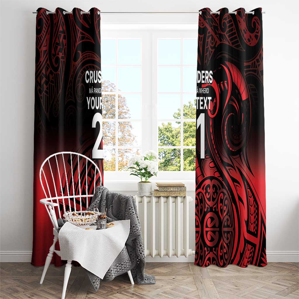 New Zealand Rugby Pacific Custom Window Curtain Whatumoana Maori Tribal Tattoo