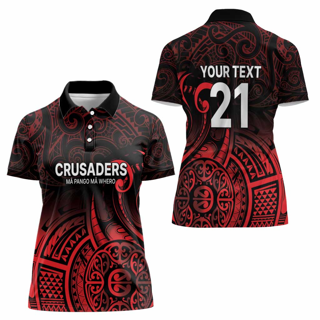 New Zealand Rugby Pacific Custom Women Polo Shirt Whatumoana Maori Tribal Tattoo